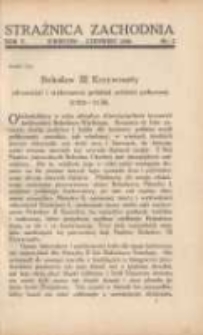 Strażnica Zachodnia: miesięcznik poświęcony sprawom kres&oacute;w zachodnich 1926 kwiecień/czerwiec R.5 T.9 Nr2
