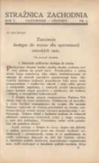 Strażnica Zachodnia: miesięcznik poświęcony sprawom kres&oacute;w zachodnich 1926 październik/grudzień R.5 T.9 Nr4