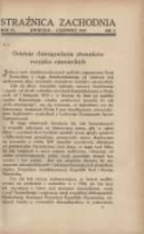 Strażnica Zachodnia: miesięcznik poświęcony sprawom kresów zachodnich 1927 kwiecień/czerwiec R.6 T.10 Nr2