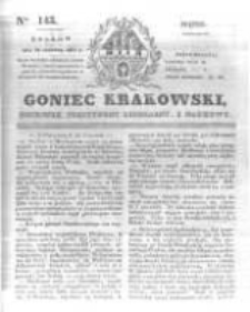 Goniec Krakowski: dziennik polityczny, liberalny i naukowy. 1831.06.24 nr143