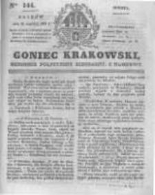 Goniec Krakowski: dziennik polityczny, liberalny i naukowy. 1831.06.25 nr144