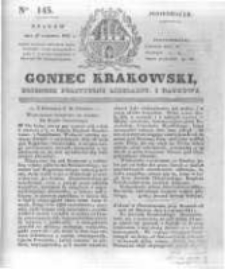 Goniec Krakowski: dziennik polityczny, liberalny i naukowy. 1831.06.27 nr145