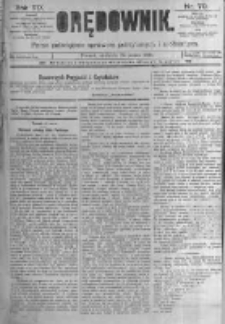 Orędownik: pismo poświęcone sprawom politycznym i sp&oacute;łecznym. 1889.03.24 R.19 nr70