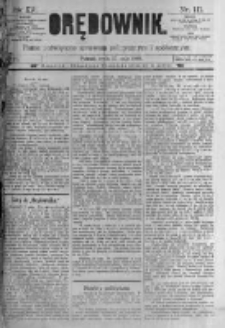 Orędownik: pismo poświęcone sprawom politycznym i spółecznym. 1889.05.15 R.19 nr111
