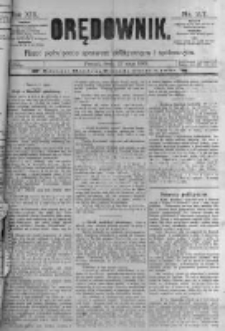Orędownik: pismo poświęcone sprawom politycznym i sp&oacute;łecznym. 1889.05.22 R.19 nr117