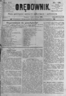 Orędownik: pismo poświęcone sprawom politycznym i sp&oacute;łecznym. 1889.07.02 R.19 nr148
