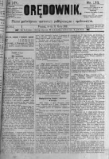 Orędownik: pismo poświęcone sprawom politycznym i sp&oacute;łecznym. 1889.07.31 R.19 nr173
