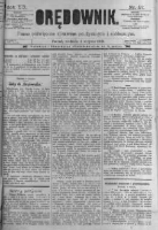 Orędownik: pismo poświęcone sprawom politycznym i spółecznym. 1889.08.04 R.19 nr177