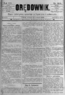 Orędownik: pismo poświęcone sprawom politycznym i sp&oacute;łecznym. 1889.09.12 R.19 nr209
