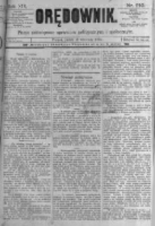 Orędownik: pismo poświęcone sprawom politycznym i spółecznym. 1889.09.13 R.19 nr210