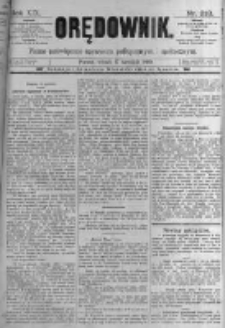 Orędownik: pismo poświęcone sprawom politycznym i sp&oacute;łecznym. 1889.09.17 R.19 nr213