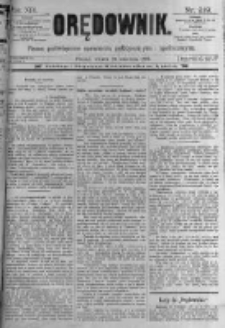 Orędownik: pismo poświęcone sprawom politycznym i spółecznym. 1889.09.24 R.19 nr219