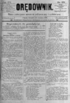Orędownik: pismo poświęcone sprawom politycznym i sp&oacute;łecznym. 1889.09.26 R.19 nr221