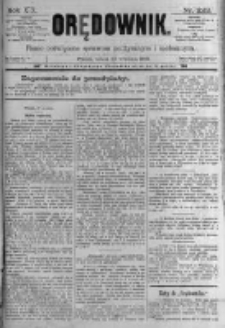 Orędownik: pismo poświęcone sprawom politycznym i spółecznym. 1889.09.28 R.19 nr223