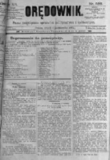 Orędownik: pismo poświęcone sprawom politycznym i spółecznym. 1889.10.01 R.19 nr225