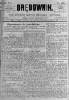 Orędownik: pismo poświęcone sprawom politycznym i sp&oacute;łecznym. 1889.10.08 R.19 nr231