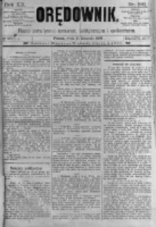 Orędownik: pismo poświęcone sprawom politycznym i spółecznym. 1889.11.13 R.19 nr261