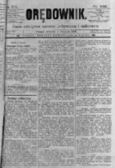 Orędownik: pismo poświęcone sprawom politycznym i spółecznym. 1889.11.21 R.19 nr268
