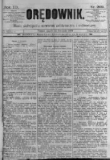 Orędownik: pismo poświęcone sprawom politycznym i spółecznym. 1889.11.22 R.19 nr269