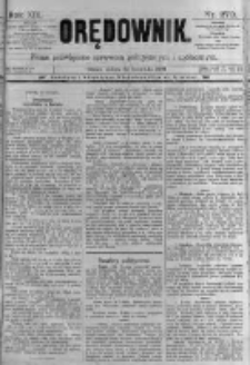 Orędownik: pismo poświęcone sprawom politycznym i sp&oacute;łecznym. 1889.11.23 R.19 nr270