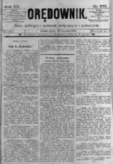 Orędownik: pismo poświęcone sprawom politycznym i sp&oacute;łecznym. 1889.11.29 R.19 nr275
