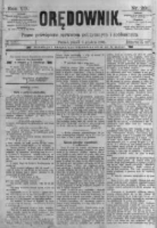 Orędownik: pismo poświęcone sprawom politycznym i sp&oacute;łecznym. 1889.12.06 R.19 nr281