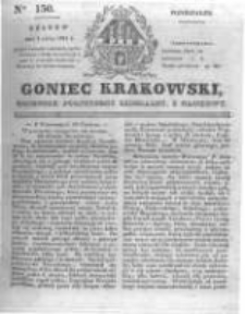 Goniec Krakowski: dziennik polityczny, liberalny i naukowy. 1831.07.04 nr150
