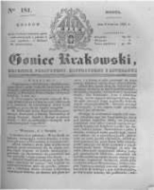 Goniec Krakowski: dziennik polityczny, historyczny i literacki. 1831.08.06 nr181