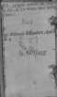 Kolęda Warszawska Na Rok 1755