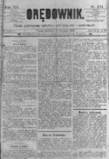 Orędownik: pismo poświęcone sprawom politycznym i sp&oacute;łecznym. 1889.11.24 R.19 nr271