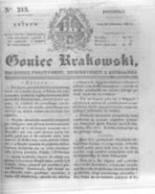 Goniec Krakowski: dziennik polityczny, historyczny i literacki. 1831.09.11 nr215