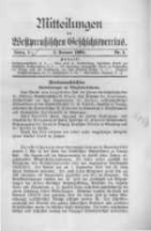 Mitteilungen des Westpreussischen Geschichtsvereins. 1904 Jahrg.3 nr1