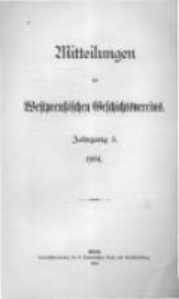 Mitteilungen des Westpreussischen Geschichtsvereins. 1904 Jahrg.3 nr4