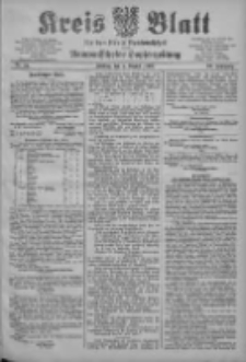 Kreis Blatt f&uuml;r den Kreis Neutomischeler zugleich Hopfenzeitung 1903.08.07 Jg.22 Nr61