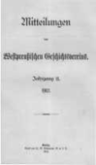 Mitteilungen des Westpreussischen Geschichtsvereins. 1912 Jahrg.11 nr1