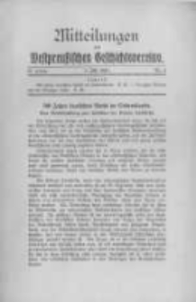 Mitteilungen des Westpreussischen Geschichtsvereins. 1931 Jahrg.30 nr3