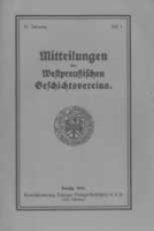 Mitteilungen des Westpreussischen Geschichtsvereins. 1932 Jahrg.31 nr1