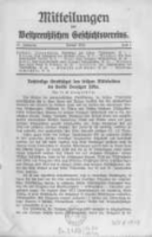Mitteilungen des Westpreussischen Geschichtsvereins. 1934 Jahrg.33 nr1