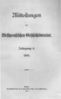 Mitteilungen des Westpreussischen Geschichtsvereins. 1909 Jahrg.8 nr1