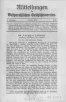 Mitteilungen des Westpreussischen Geschichtsvereins. 1936 Jahrg.35 nr1