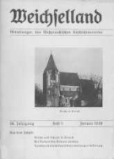 Weichselland. Mitteilungen des Westpreussischen Geschichtsvereins. 1939 Jahrg.38 heft 1