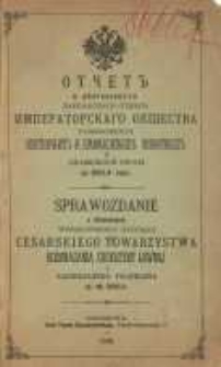 Sprawozdanie z działalności Warszawskiego Oddziału Cesarskiego Towarzystwa Rozmnażania Zwierzyny Łownej i Racjonalnego Polowania za 1893/4 rok