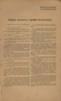 Statut wzorowy Sp&oacute;łki łowieckiej