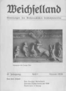 Weichselland. Mitteilungen des Westpreussischen Geschichtsvereins. 1938 Jahrg.37 heft 1