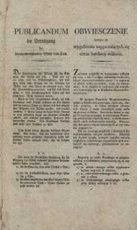 Obwiesczenie tyczące się wygubienia zagęsczających się coraz bardziey wilk&oacute;w