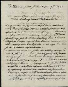 List Przedrzymirskiego do J&oacute;zefa Władysława Kobylańskiego