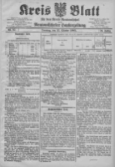 Kreis Blatt f&uuml;r den Kreis Neutomischeler zugleich Hopfenzeitung 1905.10.31 Jg.24 Nr87