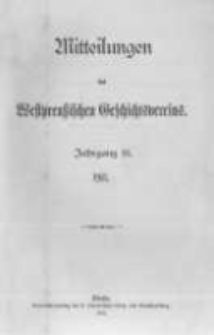 Mitteilungen des Westpreussischen Geschichtsvereins. 1911 Jahrg.10 nr1