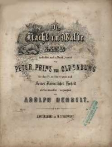 Op. 52, Die Nacht im Walde