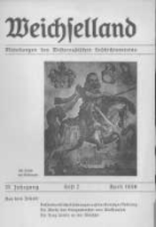 Weichselland. Mitteilungen des Westpreussischen Geschichtsvereins. 1938 Jahrg.37 heft 2